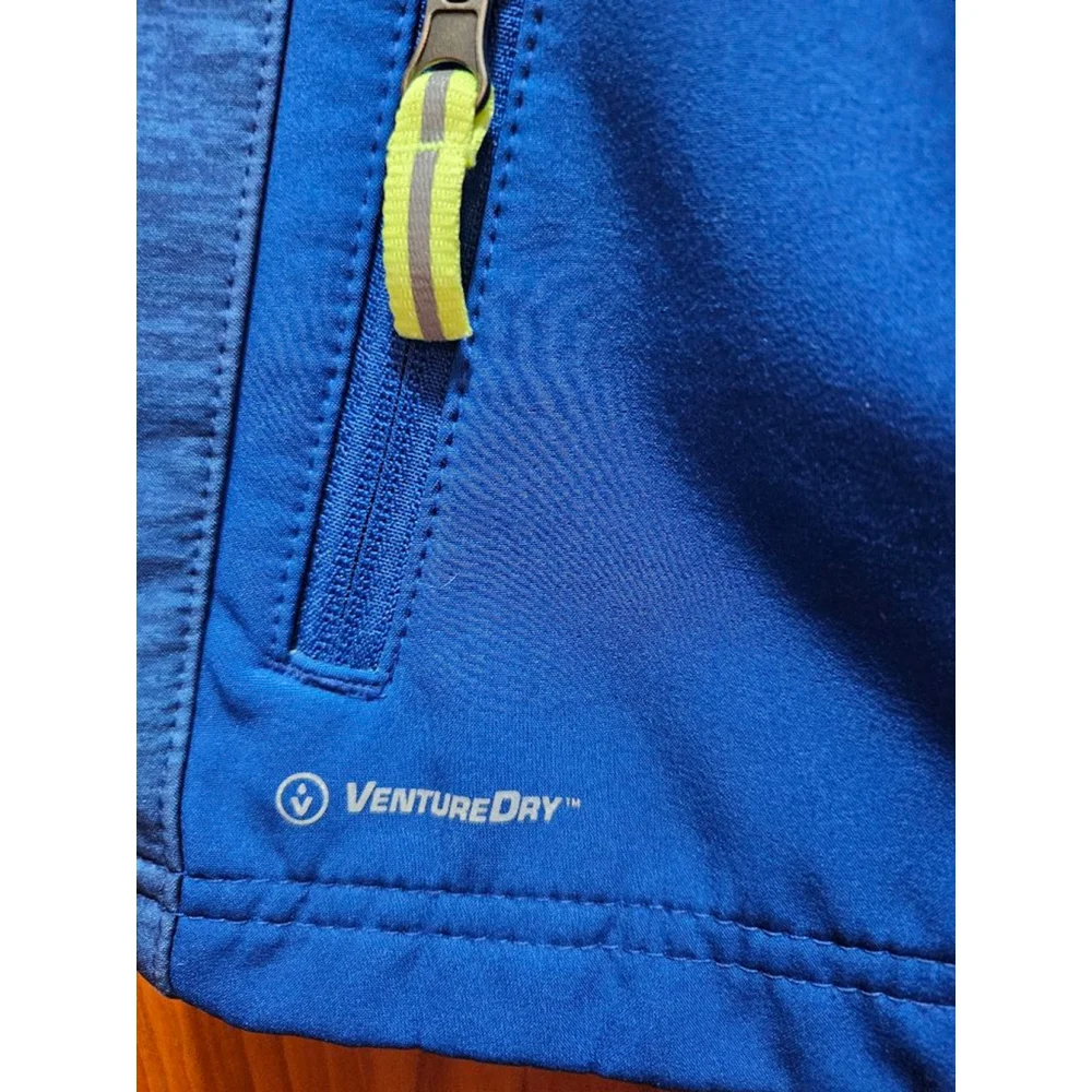 Boys Champion Jacket XS 4-5 Blue Lime Green